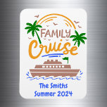 Family Name Ship Cruising Cruise Cabin Door    Magnet<br><div class="desc">This design may be personalized in the area provided by changing the photo and/or text. Or it can be customized by clicking Personalize this Template and then choosing the click to customize further option and delete or change the colour of the background, add text, change the text colour or style,...</div>