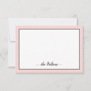 Family Name Simple Polka Dot Stationery Note Card