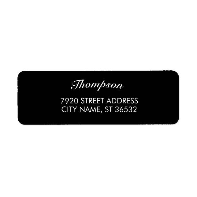 Family Name Stylish Black Elegant (Front)