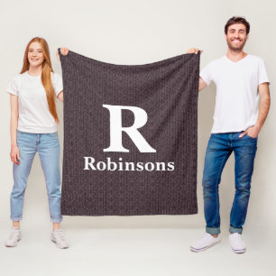 Family Name Sweater Fleece Blanket