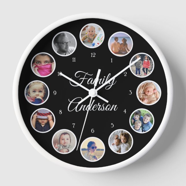 Family name upload photo clock (Front)