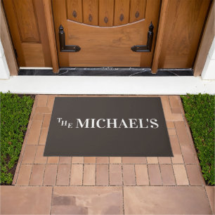Family Name Welcome Mat, Custom Personalized Doormat