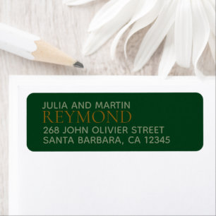 Family Name with Home Address green