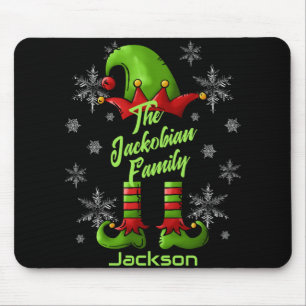 Family Name Year Reunion Matching Christmas Elf T Mouse Pad
