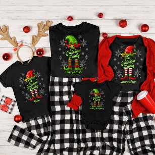 Family Name Year Reunion Matching Christmas Elf T-Shirt
