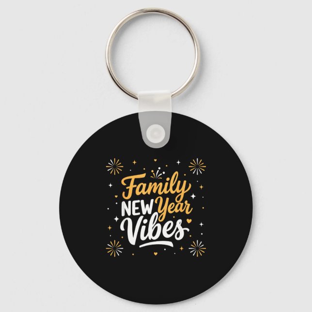 Family New Year 2026 Matching Party Crew  Keychain (Front)