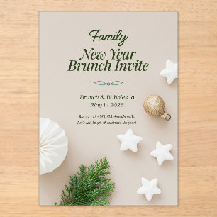 Family New Year Brunch Invitation 2026 