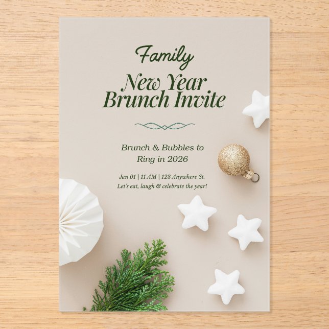 Family New Year Brunch Invitation 2026  (Recto)