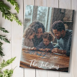 Family Night Personalized photo gift Jigsaw Puzzle<br><div class="desc">This design may be personalized in the area provided by changing the photo and/or text. Or it can be customized by clicking Personalize this Template and then choosing the click to customize further option and delete or change the colour of the background, add text, change the text colour or style,...</div>
