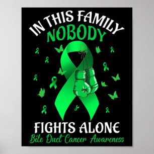 Family Nobody Fights Alone Bile Duct Cancer Awaren Poster