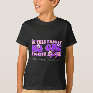Family Nobody Fights Alzheimerheimer Cancer Alone T-Shirt