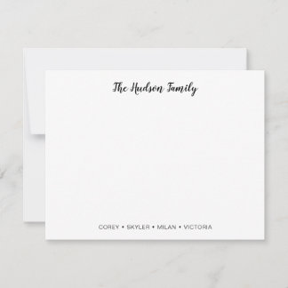 Family Note Card