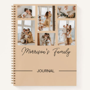 Family Notebook with photos collage to personalize
