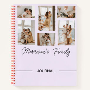 Family Notebook with photos collage to personalize