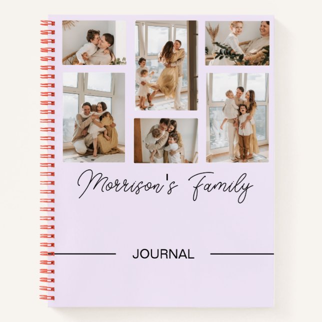 Family Notebook with photos collage to personalize (Front)