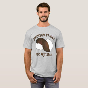 Family NYC Trip Customized Black and White Cookie T-Shirt