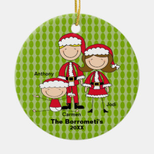 Family of 3 Christmas Ornament