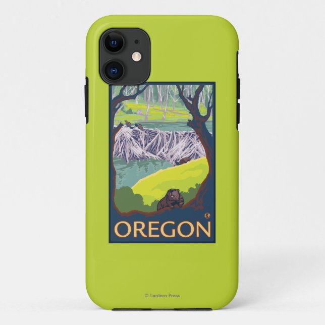 Family of Beavers Case-Mate iPhone Case (Back)