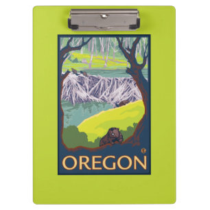 Family of Beavers Clipboard