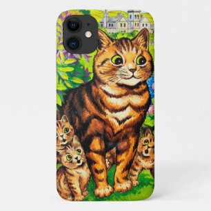 Family of Cats in a Garden, Louis Wain iPhone 11 Case