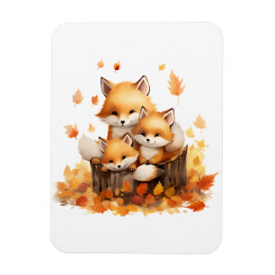 Family of Foxes Flexible Photo Magnet 