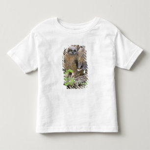 Family of Great Horned Owlets (Bubo virginianus) Toddler T-shirt