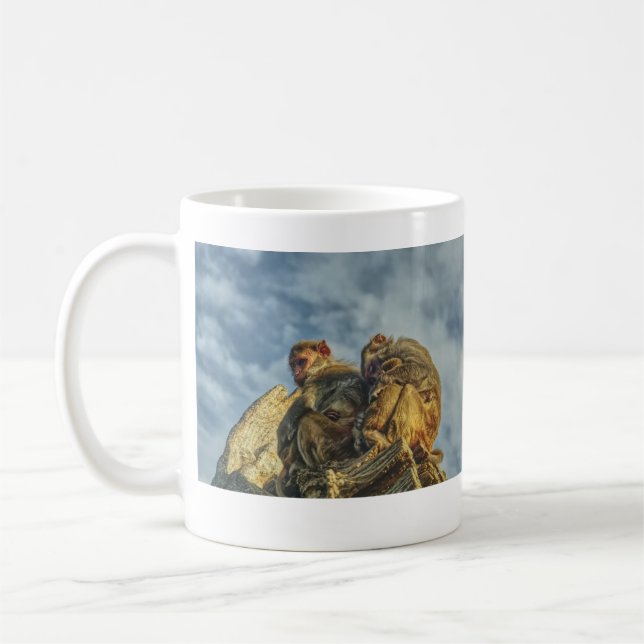 Family of monkeys coffee mug (Left)
