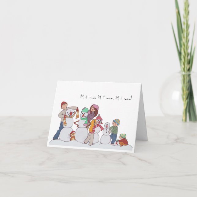 Family of Snowmen Notecard (Front)