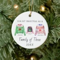 Family of Three | First Christmas Ornament