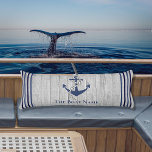 Family or Boat Name Navy Anchor Rope Nautical Body Pillow<br><div class="desc">Family or Boat Name Navy Anchor Rope Nautical body pillow
Personalized decor Suite of products with Your boat name,  family name,  or any text you want. Featuring a navy blue Anchor with a rope nautical design,  in navy blue on grey wood plank background.</div>