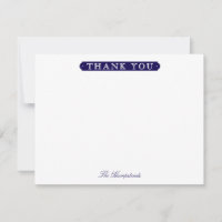 Family or Couples Formal Navy Blue Stationery