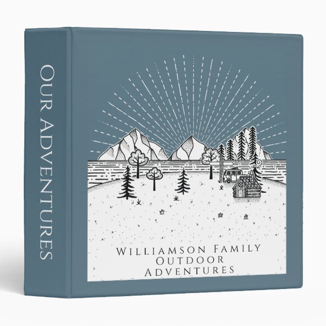 Family Outdoor Adventures Travel Camping Binder (Front/Spine)