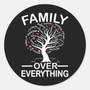 Family Over Everything Matching Family Reunion Par Classic Round Sticker