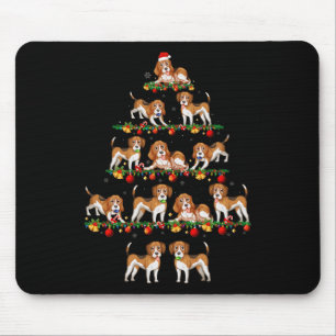 Family Pajama Sets Christmas Matching Beagle Dog X Mouse Pad