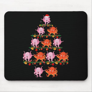 Family Pajama Sets Christmas Matching Octopus Xmas Mouse Pad