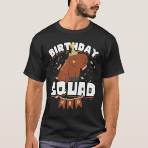 Family Party Birthday Squad Safari Cute Capybara L T-Shirt