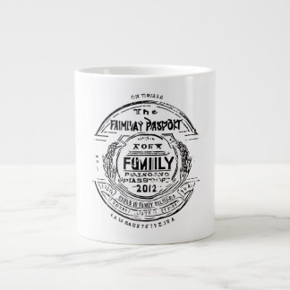 Family Passport Stamp Personalized Custom Travel  Large Coffee Mug