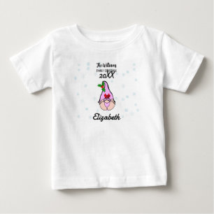 Family Personalized Baby Girl Gnome T-Shirt