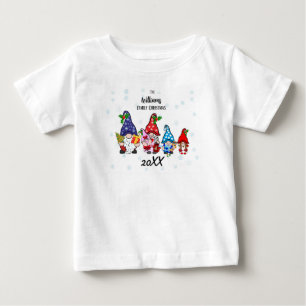 Family Personalized Baby's Family Gnomes girl baby T-Shirt