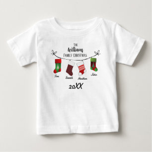 Family Personalized Baby's Stockings Baby T-Shirt