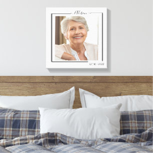 Family Personalized Photo and Text Typography Canvas Print