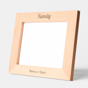 Family Personalized Scrip Text Engraved Picture  Etched Frames