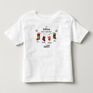 Family Personalized Toddler's Stockings Toddler T-shirt