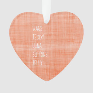 Family Pet Names Timeless Keepsake Message Joy Ornament