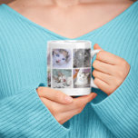 Family Pet Photo Collage Large Coffee Mug<br><div class="desc">Add ten (10) of your own family or pet photos to create a keepsake collage. Create a collage to show off your family photos on your specialty jumbo mug. Ten photos in a grid design.</div>