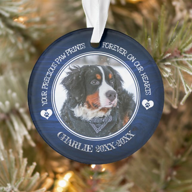 Family Pet Photo Memorial  Ornament (Tree)