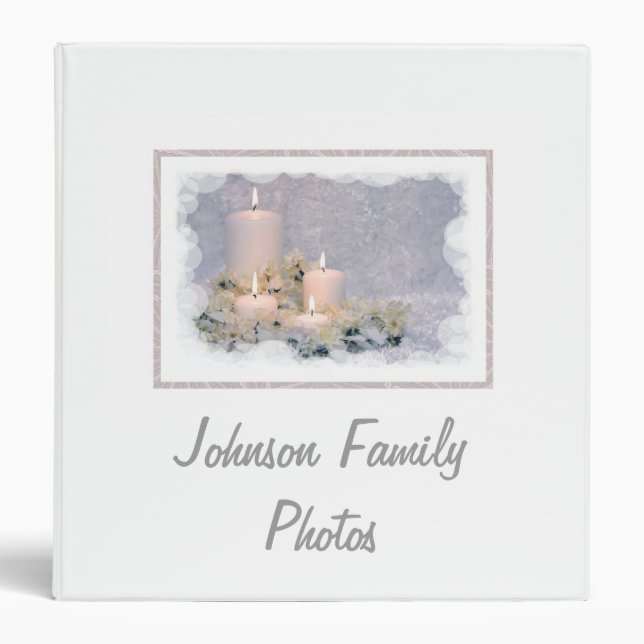 Family Photo Album-Candles Photo-Customizable Binder (Front)