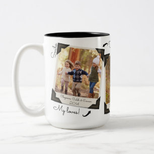 Family Photo Album Scrapbook FULLY Personalized Two-Tone Coffee Mug