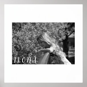 Family Photo and Name Border Gold or Silver F Foil Prints