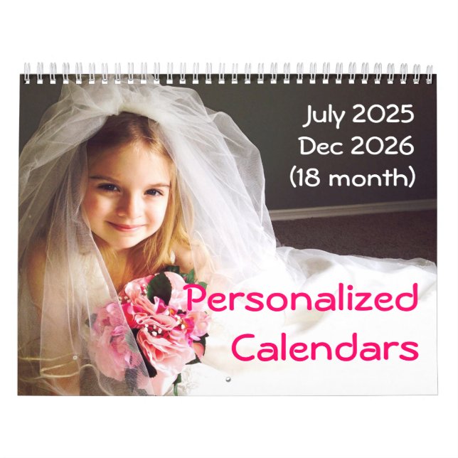 Family Photo Calendar 2025-2026 18 Month Calendar (Cover)